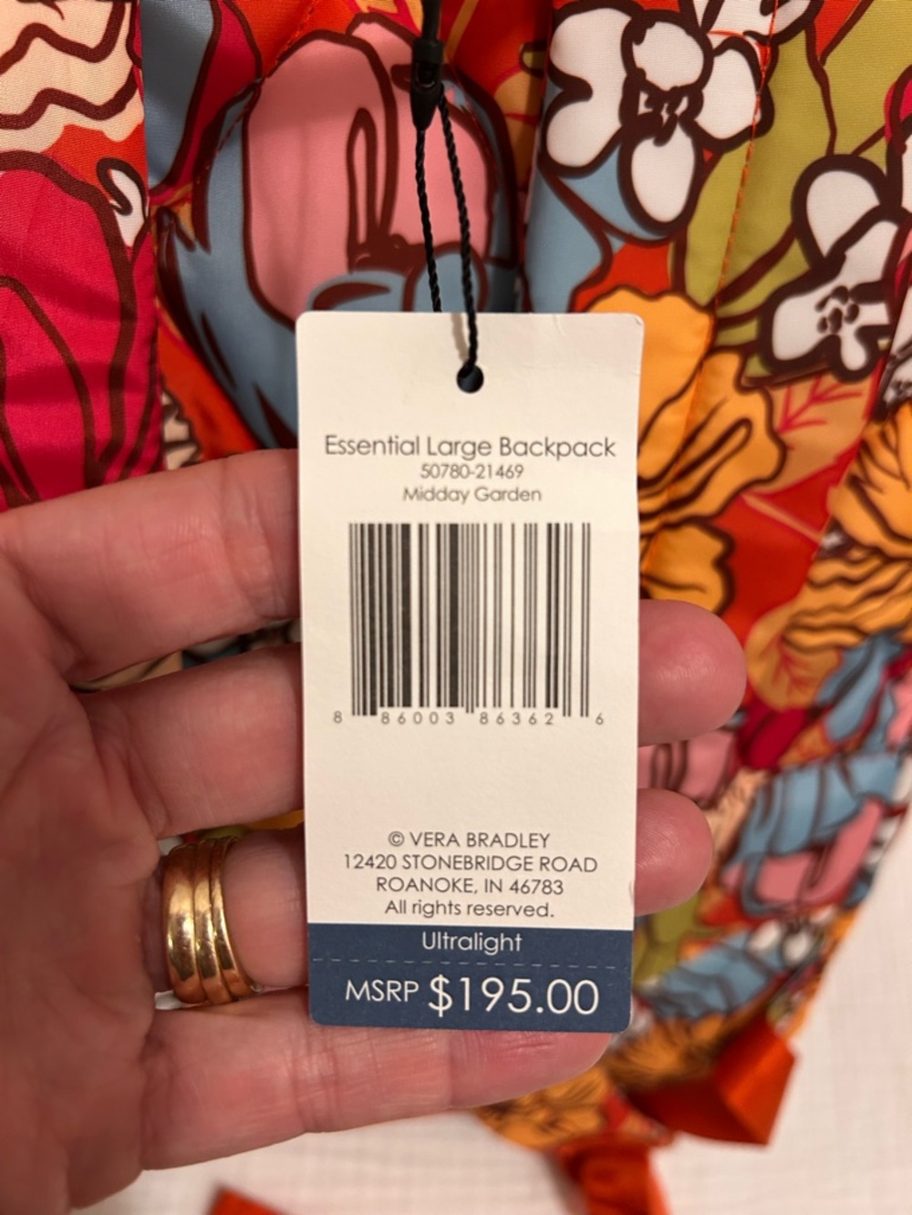 NWT!  Vera Bradley backpack - Picture 7 of 8